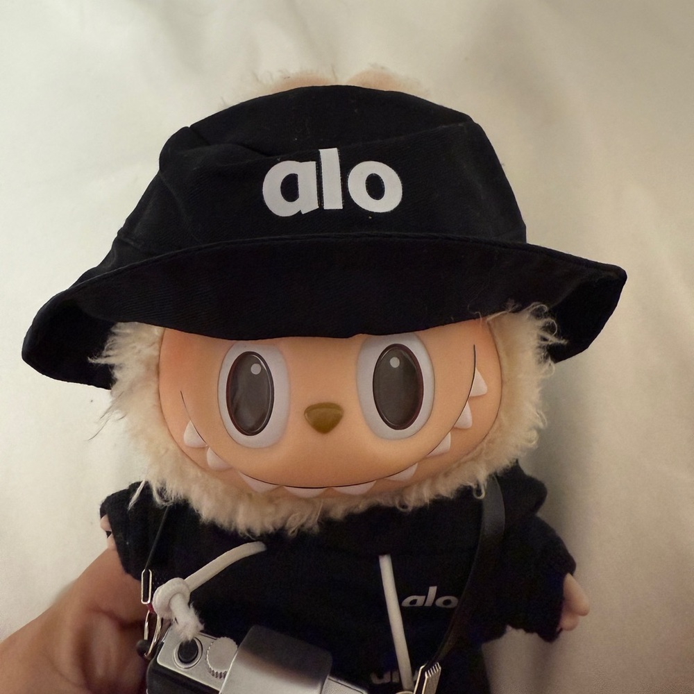 ALO Yoga Black Labubu Bucket Hat